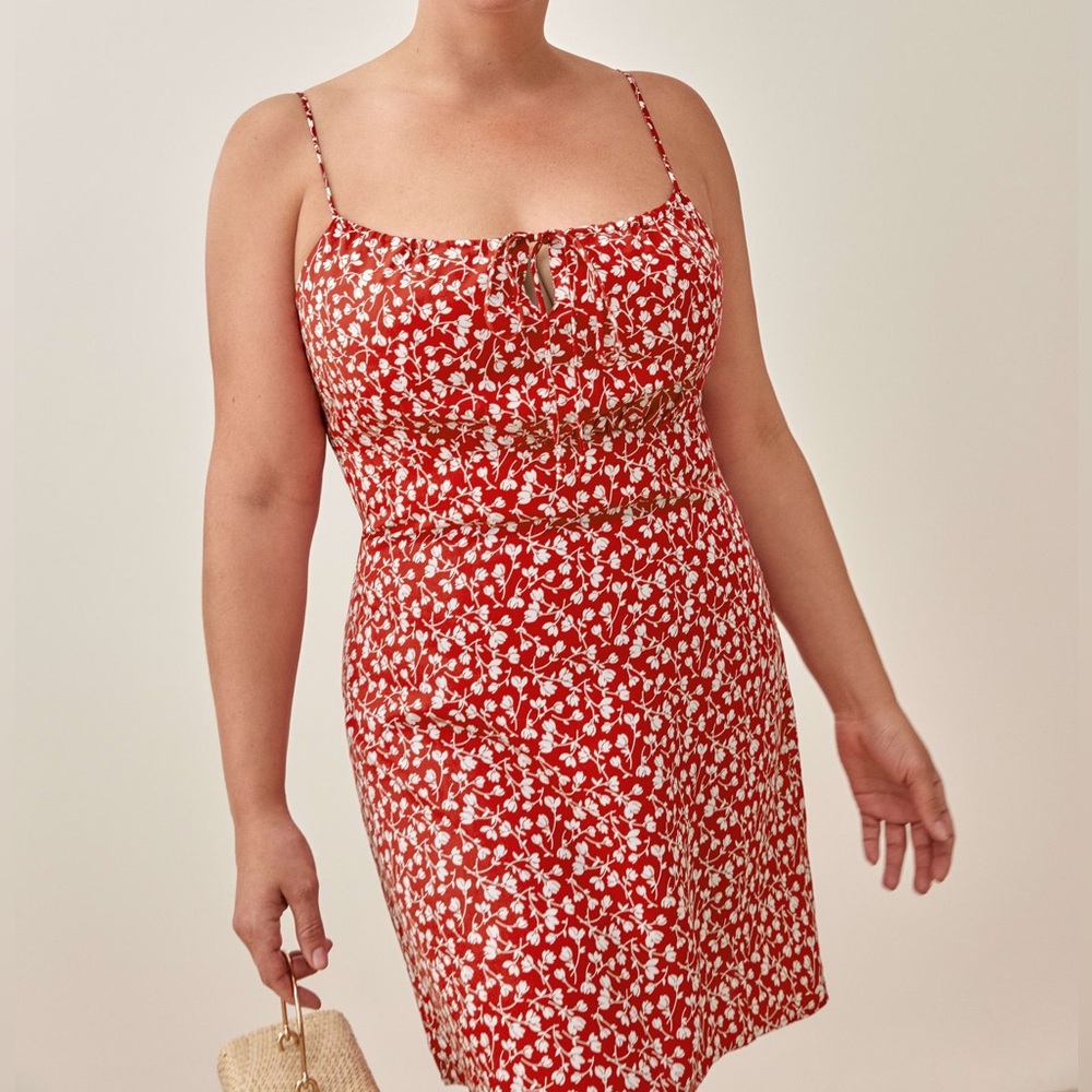 Reformation Red Floral Dress